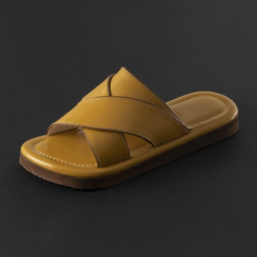 حذاء كجول لون اصفر مخطط