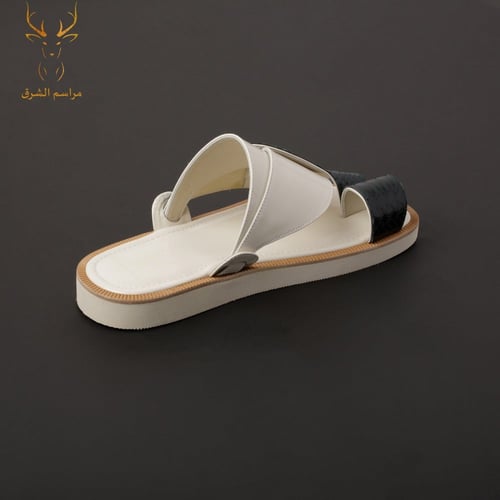 حذاء شرقي جلد الثعبان طبيعي لون زيتي سكري mO2023