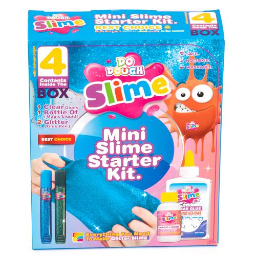 مجموعة سلايم غراء لامع وشفاف مع منشط - أزرق