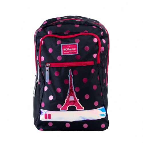 بوز شنطة ظهر برج ايفل أنيقة للطلاب مقاس 17.5 بوصة...