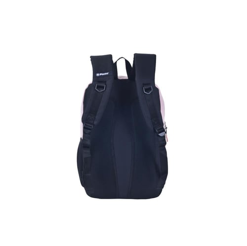 بوز شنطة ظهر18"مع مقلميةزهري ورمادي بجيب اضافي وسح...