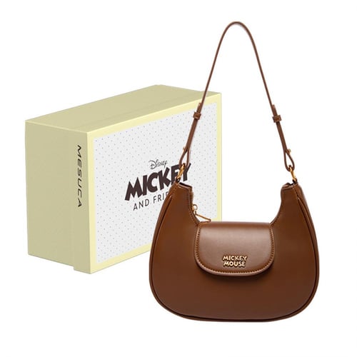 دزني شنطة كتف ميكي ماوس نسائية بني غامق