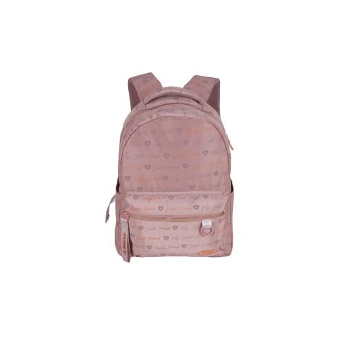 بوز شنطة ظهر17"مع مقلمية احمر باستل قلوب