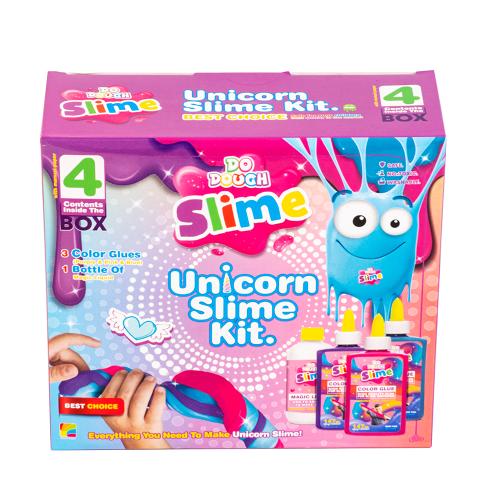 مجموعة سلايم غراء ملون مع منشط قطعة واحده