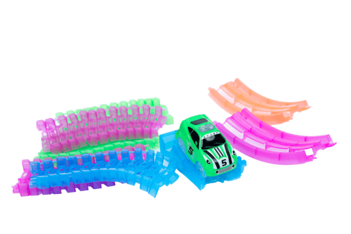 مجموعة مضمار السباق المضيء 188 قطعة مع سيارة، قطع...