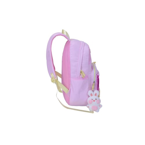 بوز شنطةظهر17"مع جيب وردي ومقلمية