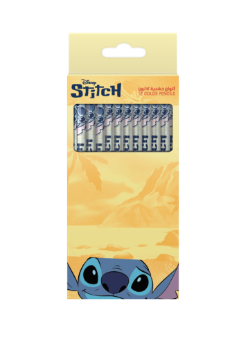 Coloring pencil box 12 colors Stick (PVC flat box)...