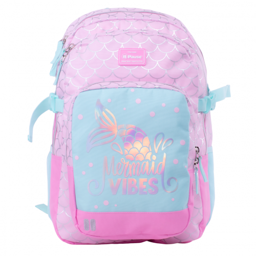 بوز شنطة ظهر حورية البحر للطلاب مقاس 17.5 بوصة ، ج...