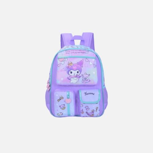 كرومي شنطة ظهر16"مع مقلمية بنفسجي اشكال