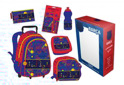 برشلونه طقم شنطة ترولي 12 في 1 (18 بوصة) ، مجموعة...