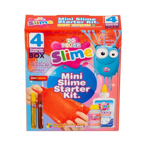 مجموعة سلايم غراء لامع وشفاف مع منشط - أحمر