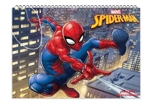 Spiral drawing notebook with Spider-Man picture –...