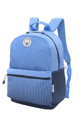 مانشسترسيتي شنطة ظهر17"مع مقلمية مدرج