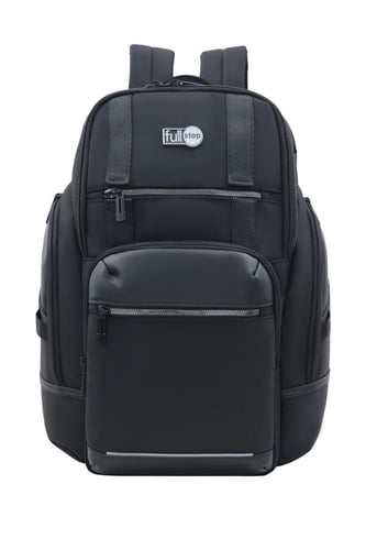 فلستوب شنطةظهر18"جلد اسود