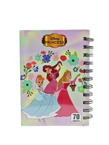 Princess A6 notebook, 70 pages, with shiny gold details – royal pocket notebook for girls – perfect for diaries, notes, and creati...