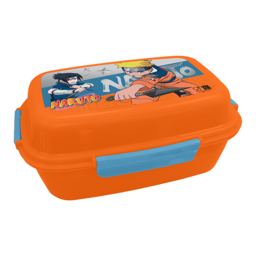 علبة غداء ناروتو بلاستيكية مع 4 فواصل وإغلاق محكم...