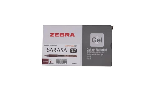 زيبرا- ساراسا 0.7 باكيت أقلام جيل لون بني محمر - 1...