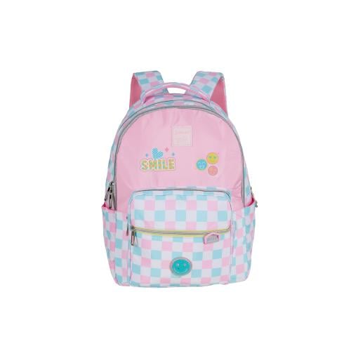 بوز شنطة ظهر18"مع مقلميةمربعات وردي