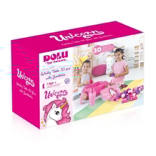 دولو طاولة الانشطة 30 قطعة يونيكورن