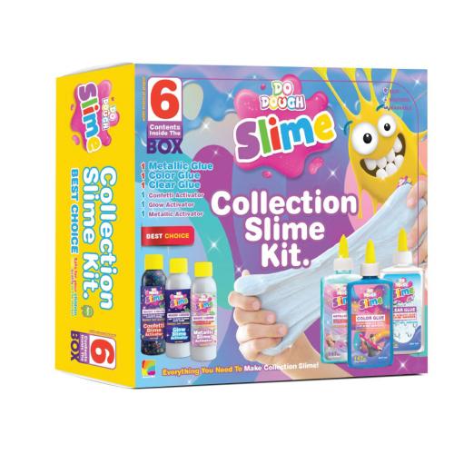 مجموعة سلايم غراء شفاف وسائل ملون مع مادة سحرية مي...