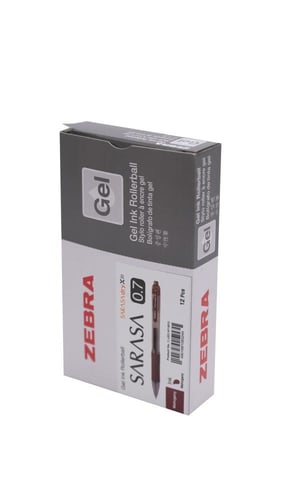 زيبرا- ساراسا 0.7 باكيت أقلام جيل لون بني محمر - 1...