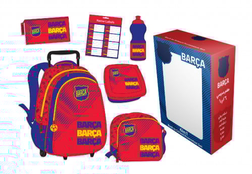 برشلونه طقم شنطة ترولي 6 في 1 (16 بوصة) ، ملصقات ا...