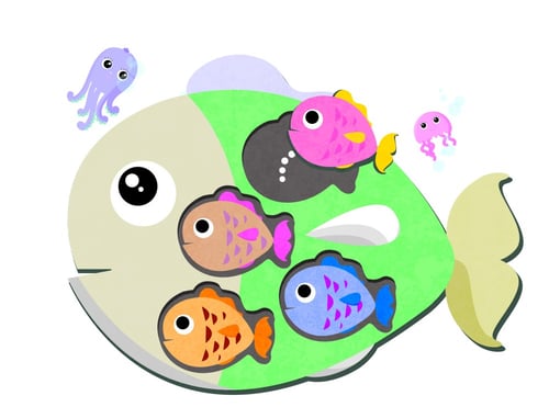 كلمنتوني - لعبة الاشكال والالوان بينجو