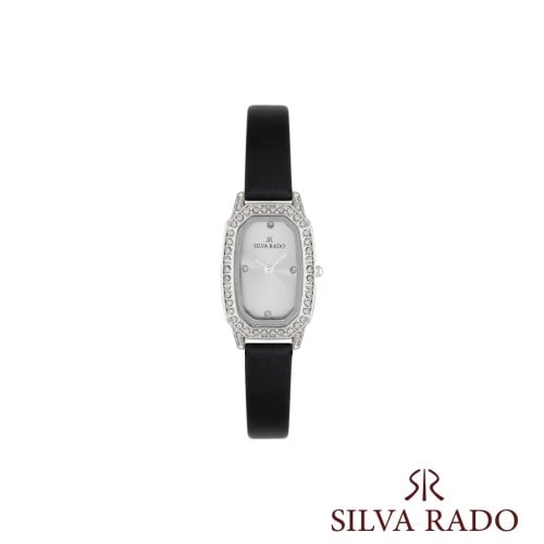 ساعة silva rado جلد إيطار كرستال