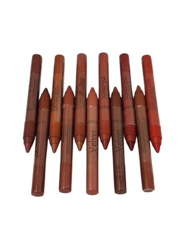 قلم روج مطفي ثابت بالون متالقة قطعة واحدة