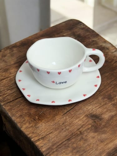 كوب قلوب الحب
