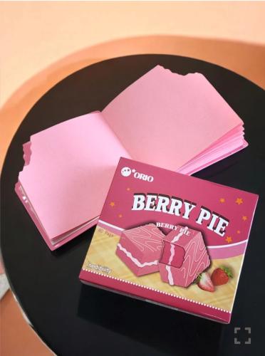 دفتر ملاحظات ٨٠ورقة على شكل ورائحة فطيرة التوت