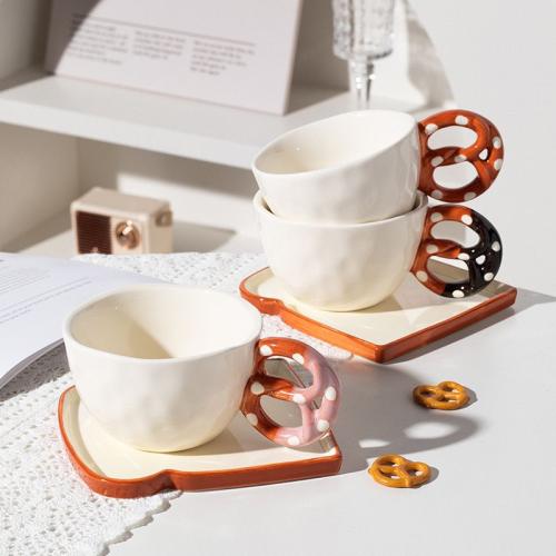 كوب بمقبض بسكويت بدون صحن 280مل