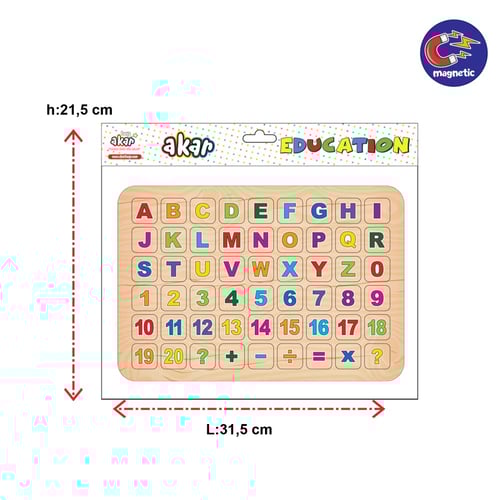 أحرف وأرقام مغناطيسية صغيرة 54 قطعة