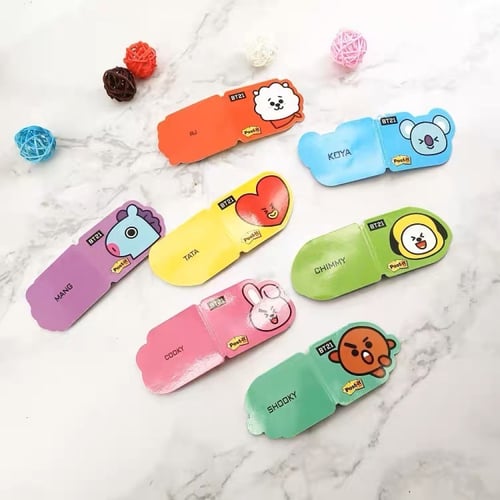 ورق ملاحظات لاصق شخصيات BTS قطعة واحدة