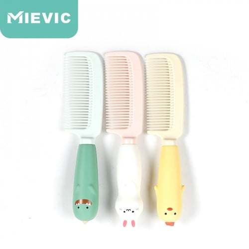 مشط شعر بلاستيك متعدد الألوان قطعة واحدة