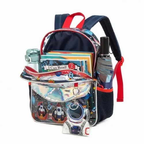 حقيبة ظهر مدرسية شفافة 3 قطع 42 سم