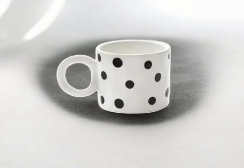 كوب سيراميك بمقبض دائري 300مل