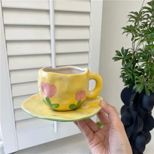 كوب سيراميك زهرة التوليب 300مل