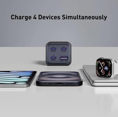 منصة شحن JODA Voltar بقوة 100 واط بثلاث منافذ تايب...