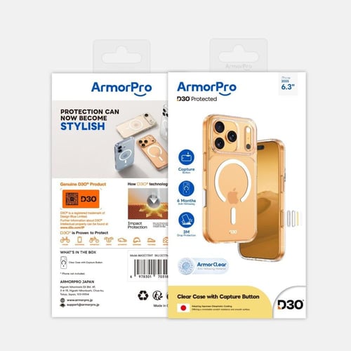 كفر حماية ايفون 17 برو ماج سيف ArmorPro D30 - شفاف