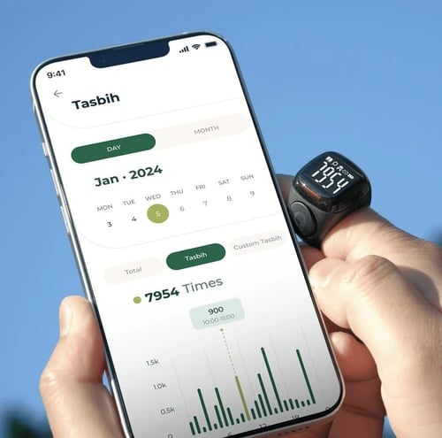 خاتم التسبيح الذكي نور - iQIBLA