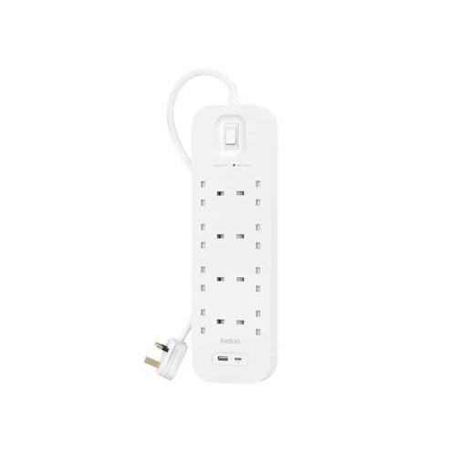 توصيلة بيلكن 8 منافذ طاقة مع منفذ تايب سي PD بقوة...