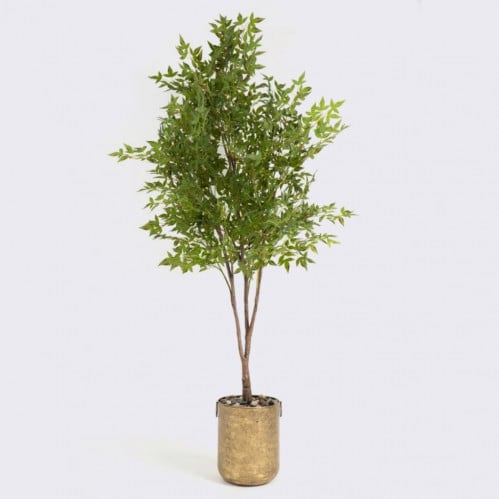 شجرة صناعي مع حوض ذهبي فاخر ارتفاع 230 سم