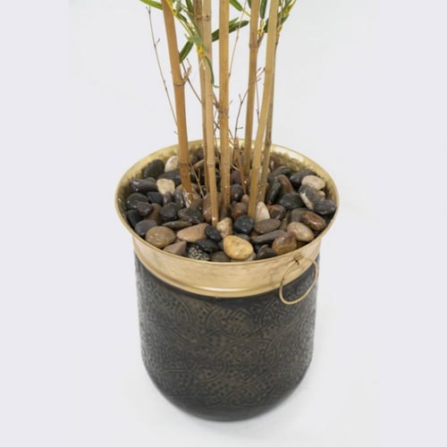 شجرة بامبو صناعي مع حوض معدني فاخر بإرتفاع 220 سم