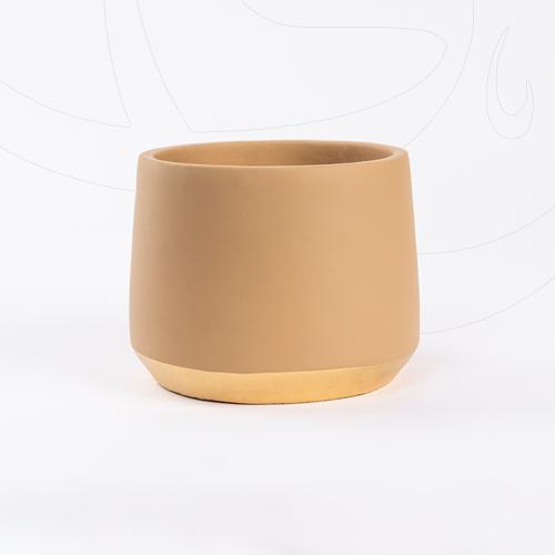 مركن سيراميك بيج و إطار ذهبي