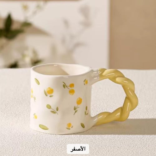 كوب إبداعي زهور