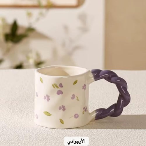 كوب إبداعي زهور