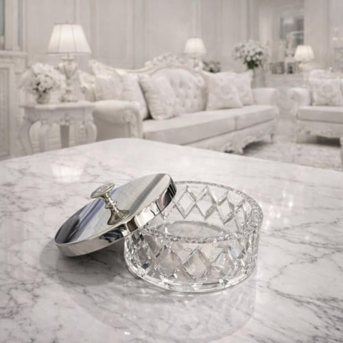 تقديمة اكريلك بغطاء معدن