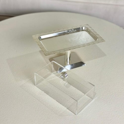 تقديمة معدن بغطاء اكريلك