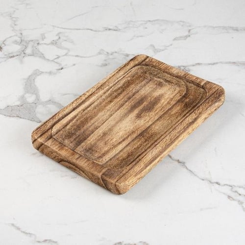 صينية تقديم خشب طبيعي